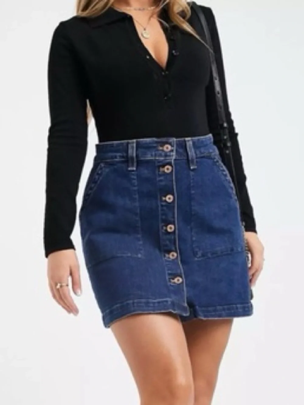 J. Crew Denim Button-Front Denim Mini Skirt
